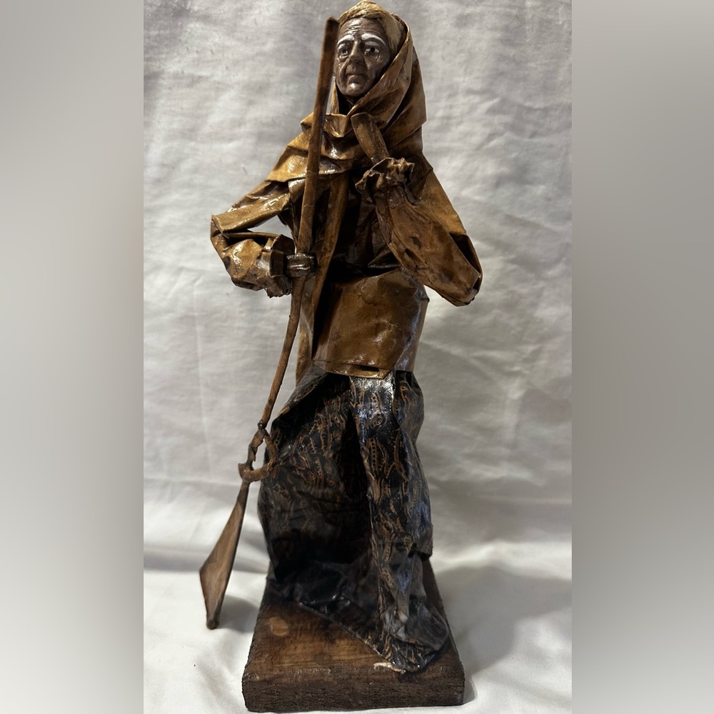 Mexican Paper Mache Handcrafted Wooden Figurine